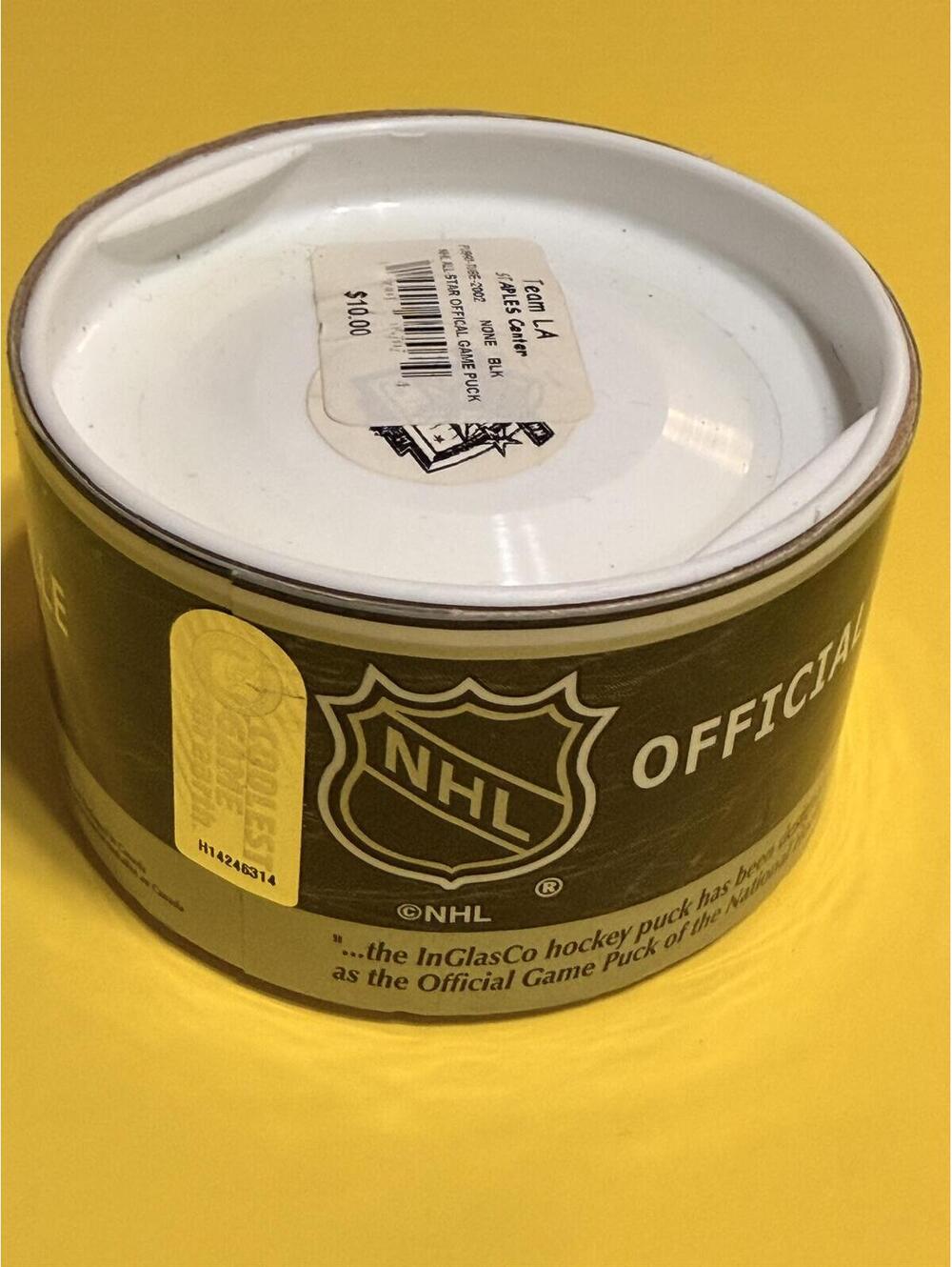 NHL Official 2002 All Star Game Puck in Protective Case.Staples Center